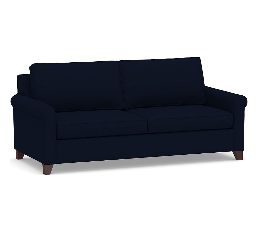 Cameron Roll Arm Upholstered Deep Seat Sofa 2-Seater 88", Polyester Wrapped Cushions, Performance Everydaylinen(TM) Navy - Image 0