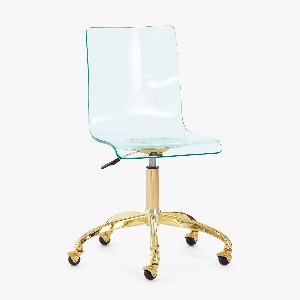 Mint Acrylic Swivel Desk Chair - Image 0