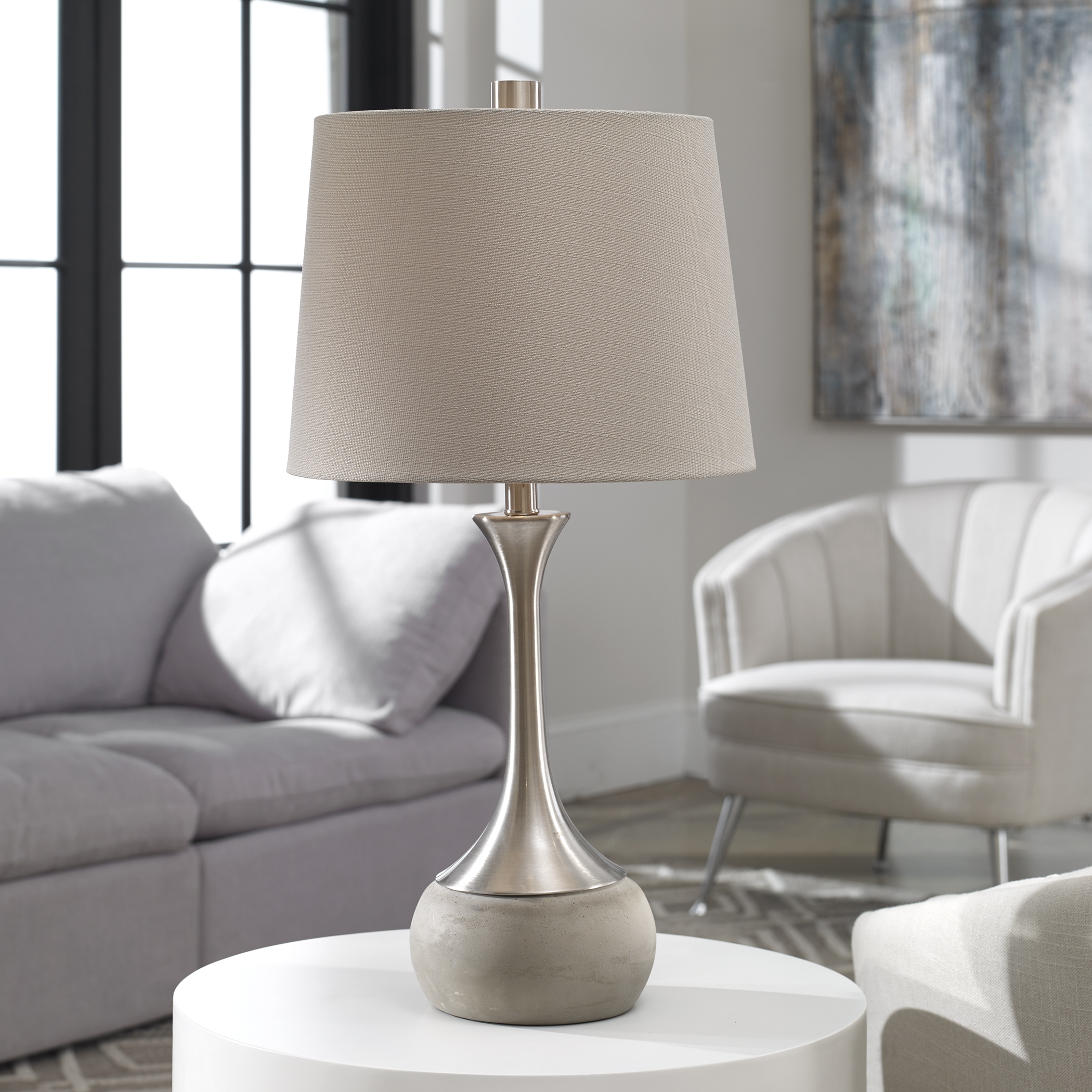 Niah Brushed Nickel Lamp - Image 1