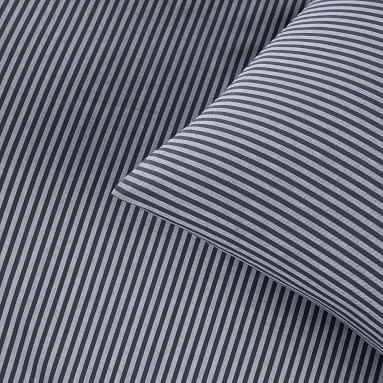 Boxter Stripe Duvet Cover, Full/Queen, White/Onyx - Image 5