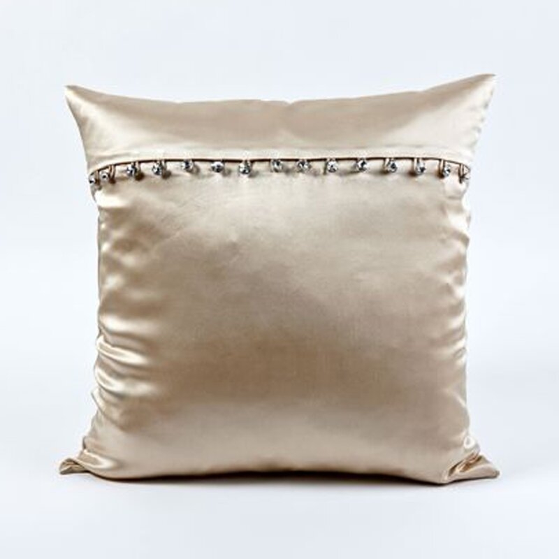 Ann Gish Silk Crystal Button Pillow - Image 0