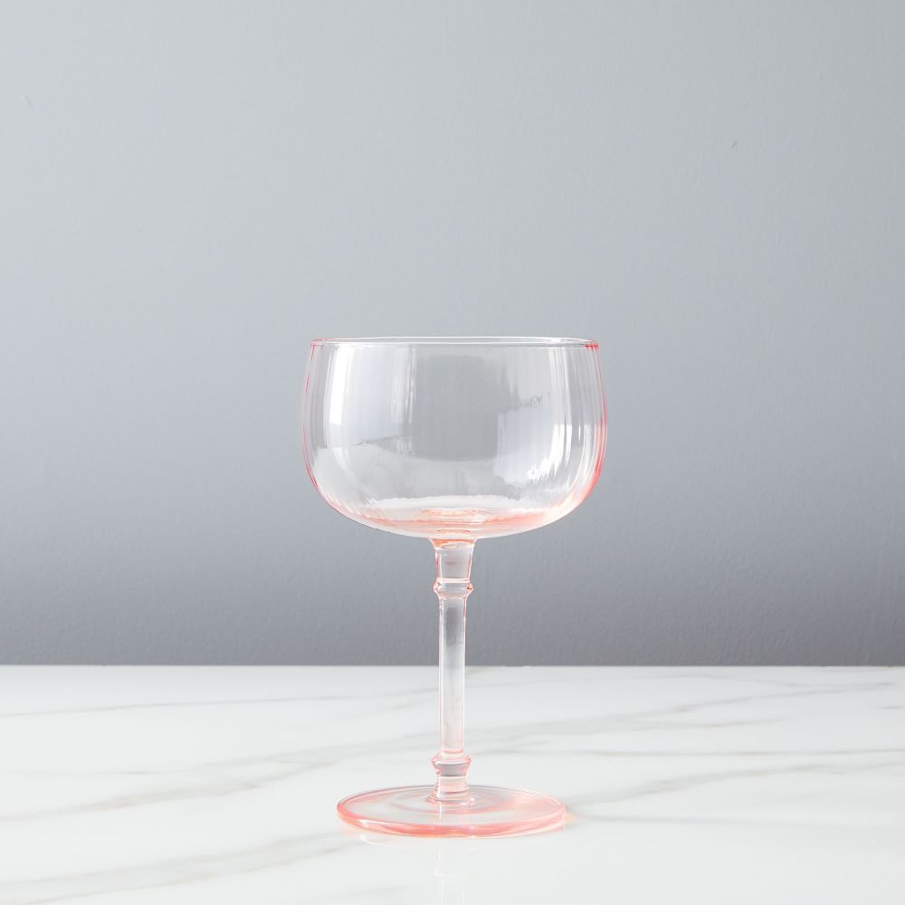 Esme Glassware, Coupe Champagne, Rose, Set of 4 - Image 0