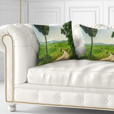 Printed Tuscan Place in Rural Area Pillow - Image 0