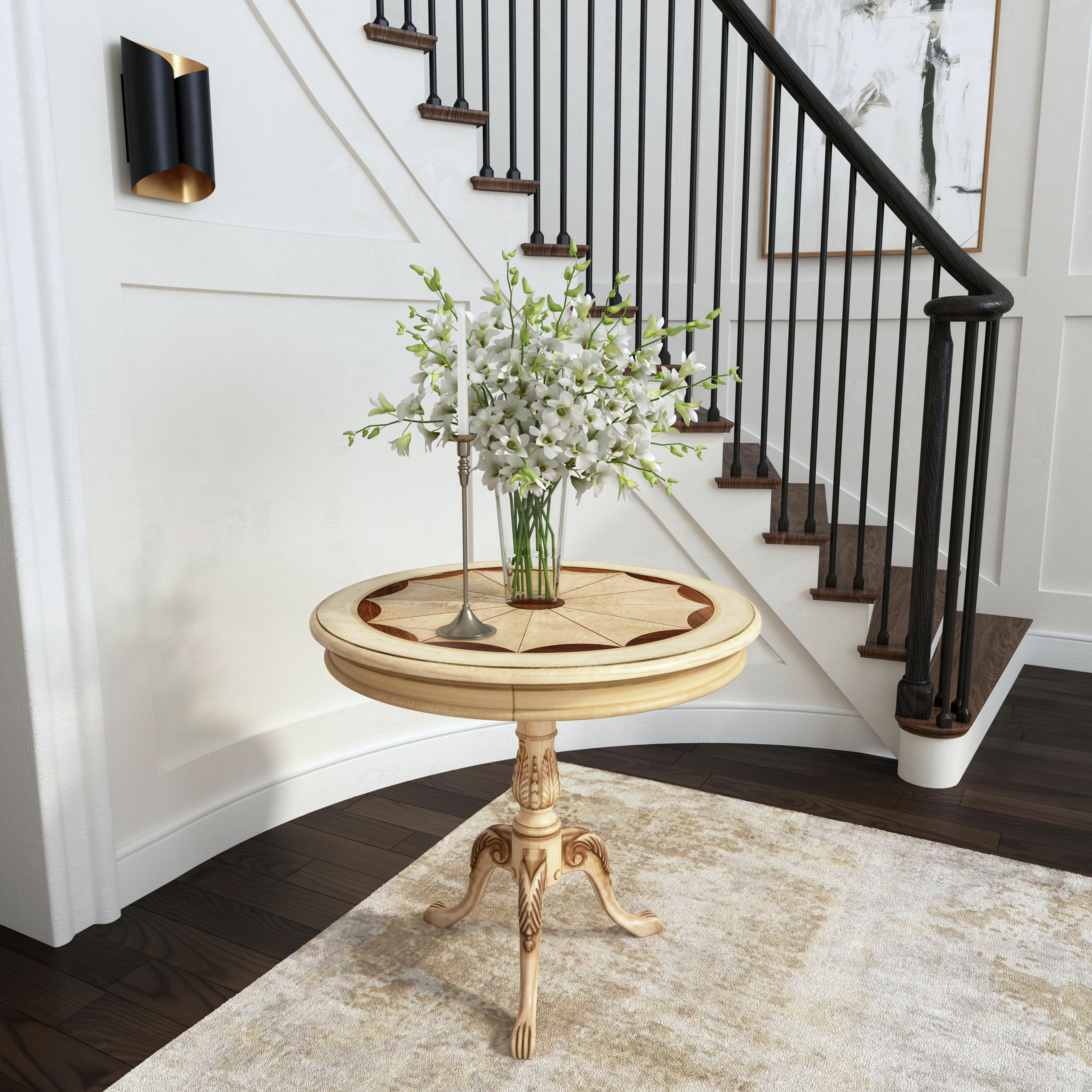Carissa Antique Beige Foyer Table - Image 1