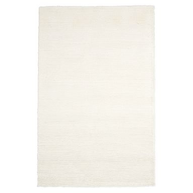 Ribbed Wool Rug, 7'x10', Ivory - Image 0
