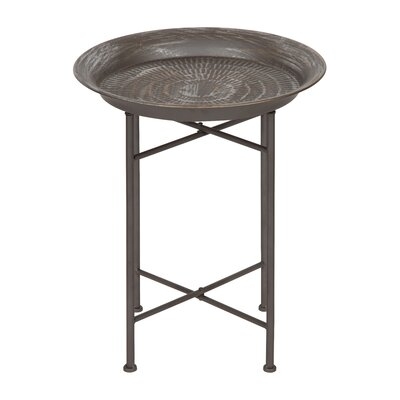 Pasquale Hammered Metal End Table - Image 0