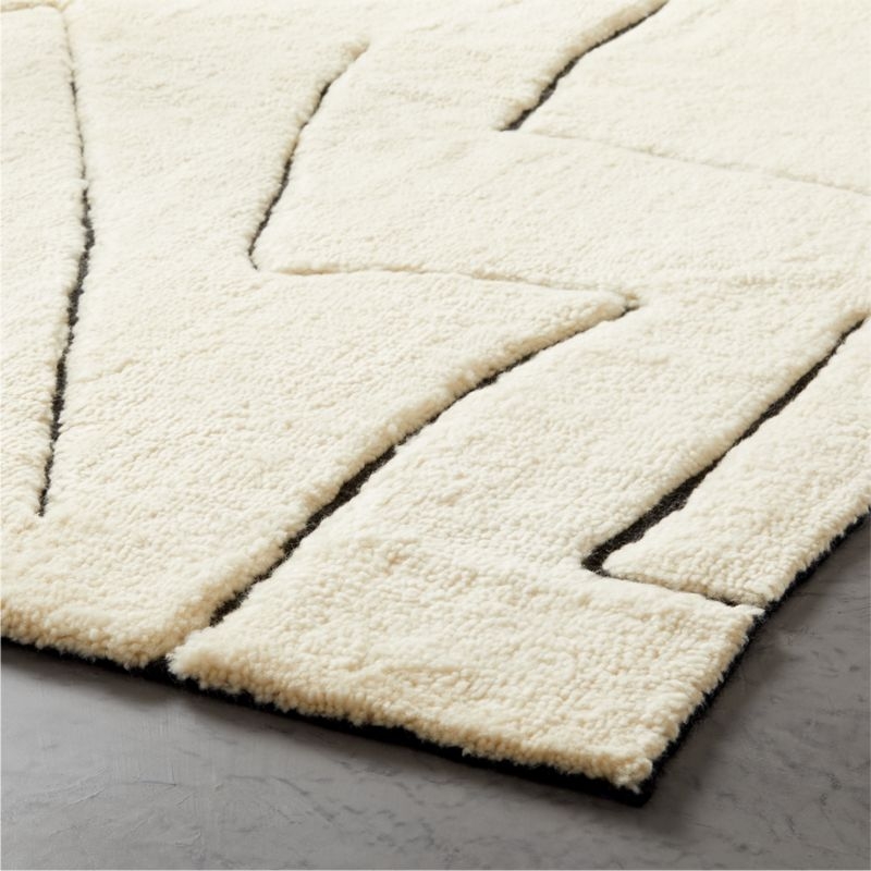 Myriad Hand-Knotted Warm White New Zealand Wool Area Rug 9'x12' - Image 1