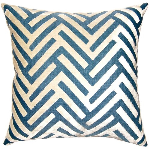 Square Feathers Pacific Chevron Pillow Cover & Insert - Image 0
