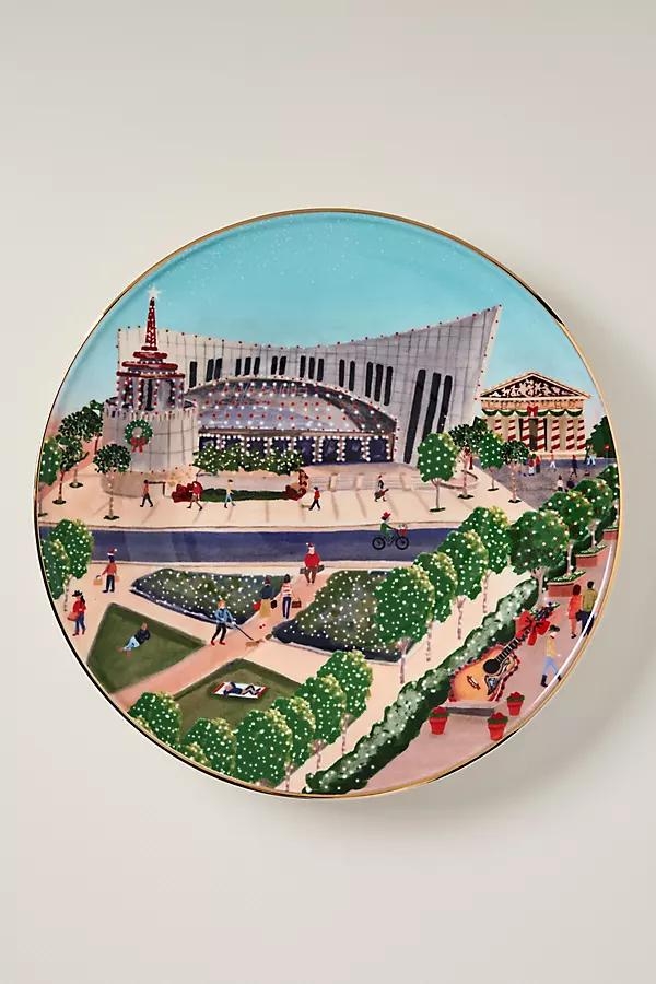 Holiday in the City Stoneware Dessert Plate - Image 0