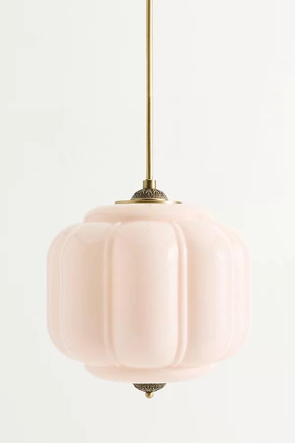 The Eloise Scallop Milk Glass Pendant Ceiling Light - Image 0
