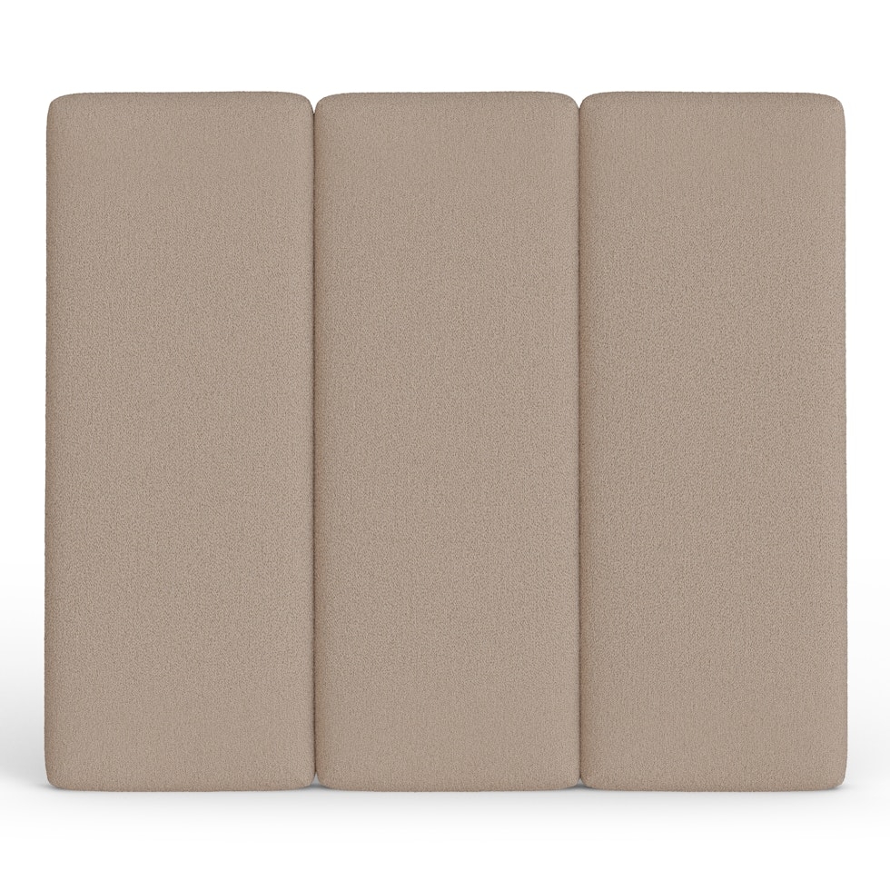 Noel Queen Tall Headboard - Sandstone Wool Bouclé - Image 2