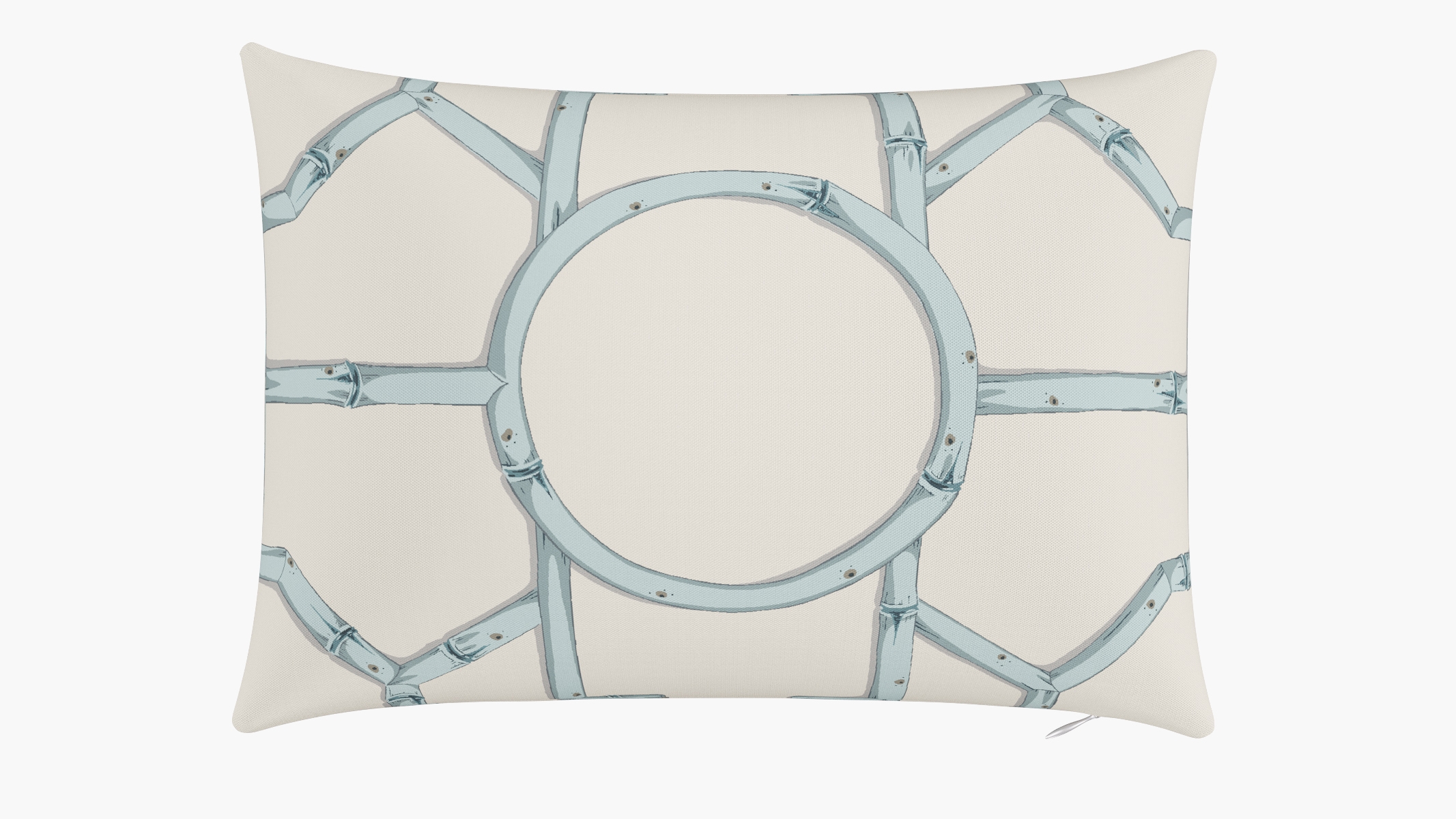 Throw Pillow 14" x 20", Blue Baldwin Bamboo, 14" x 20" - Image 0