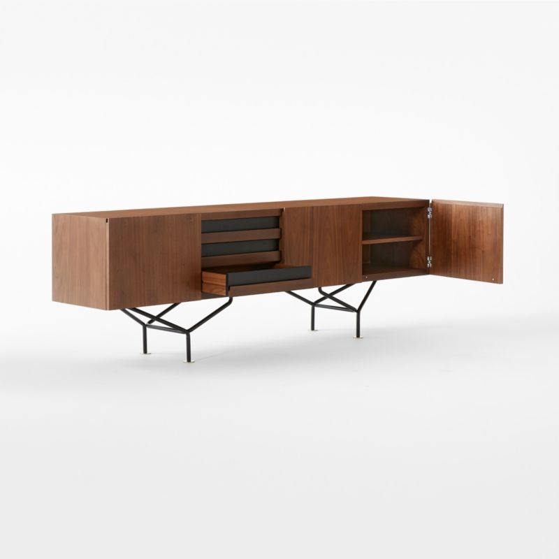 Paraggi 86" Walnut Wood Credenza by Gianfranco Frattini - Image 6