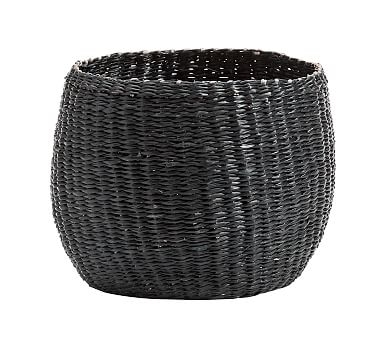 Lima Woven Basket, Black, Small - Image 0