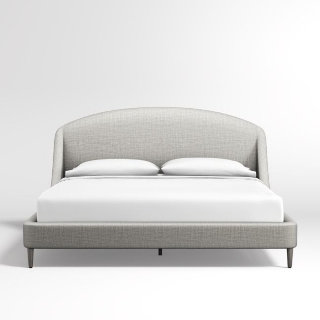 Lafayette Mist Grey Upholstered King Bed without Footboard - Image 0