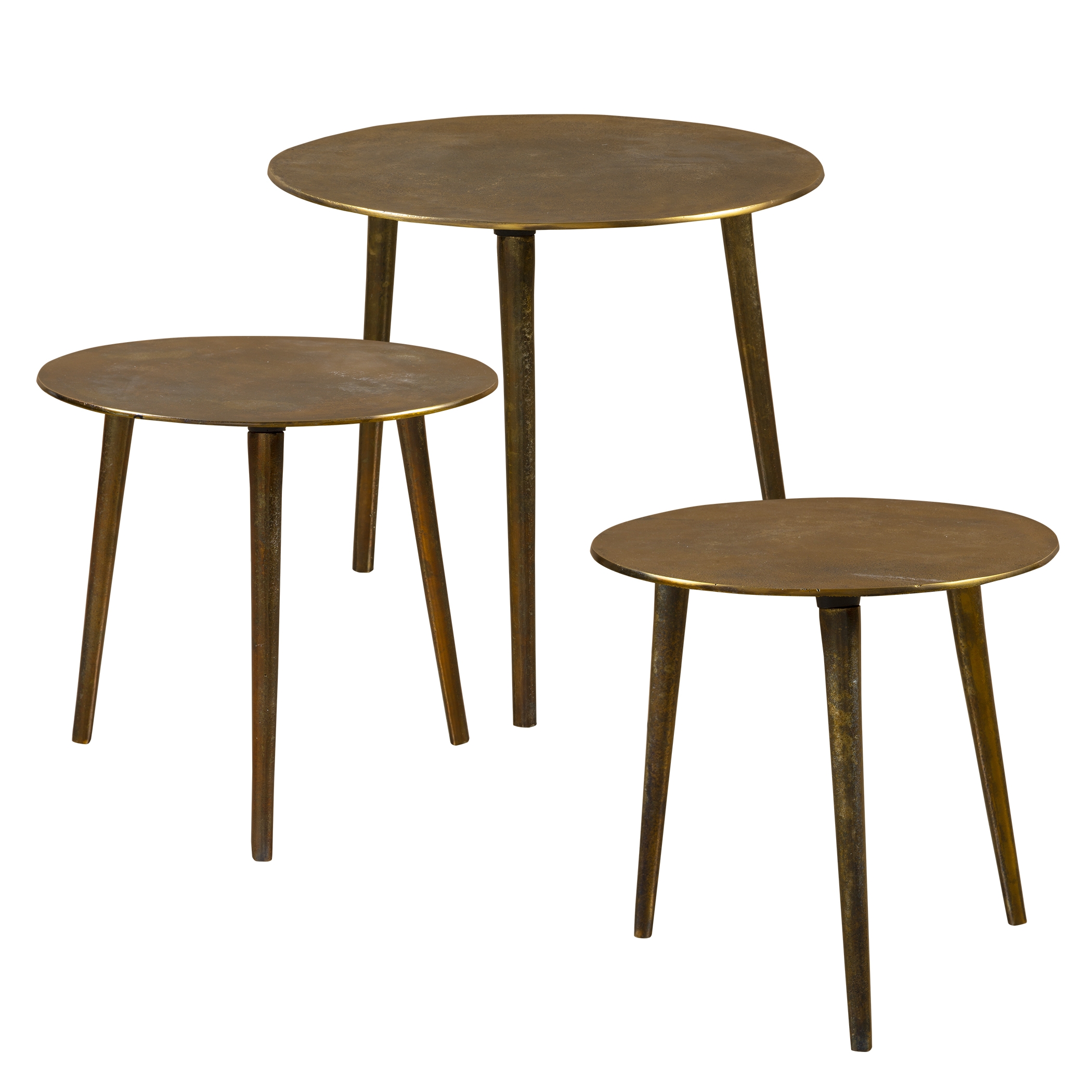 Kasai Gold Coffee Tables, S/3 - Image 1