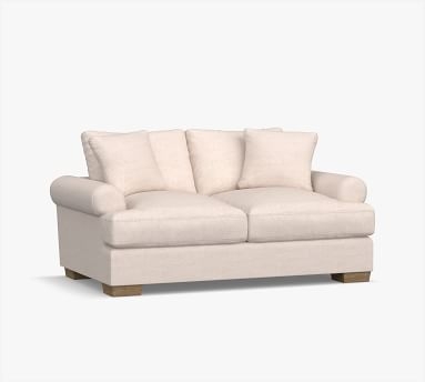 Sullivan Roll Arm Upholstered Deep Seat Sofa 88", Down Blend Wrapped Cushions, Performance Heathered Basketweave Alabaster White - Image 3