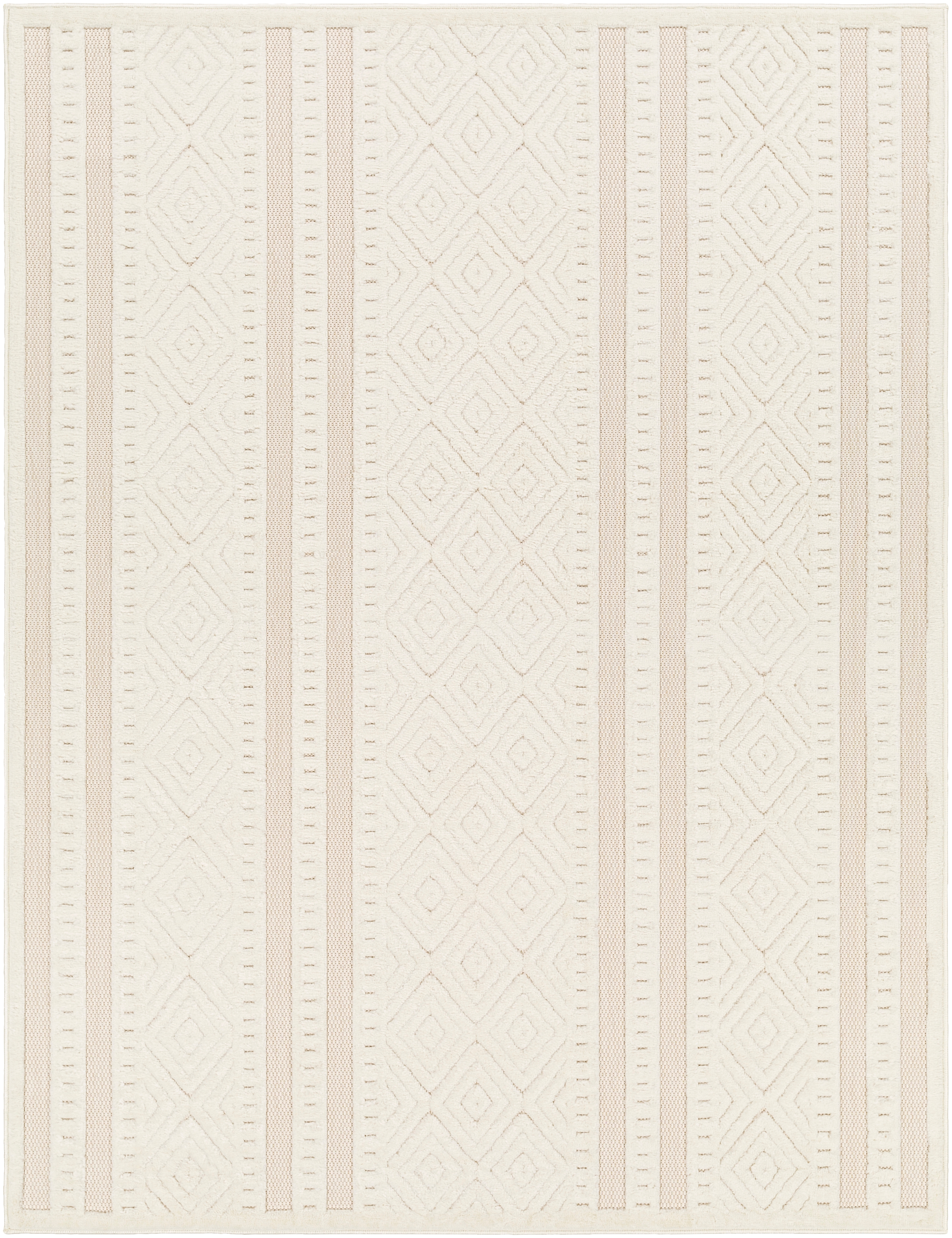 San Diego Beige Outdoor 6'7" x 9' Machine Woven Rug - Image 0
