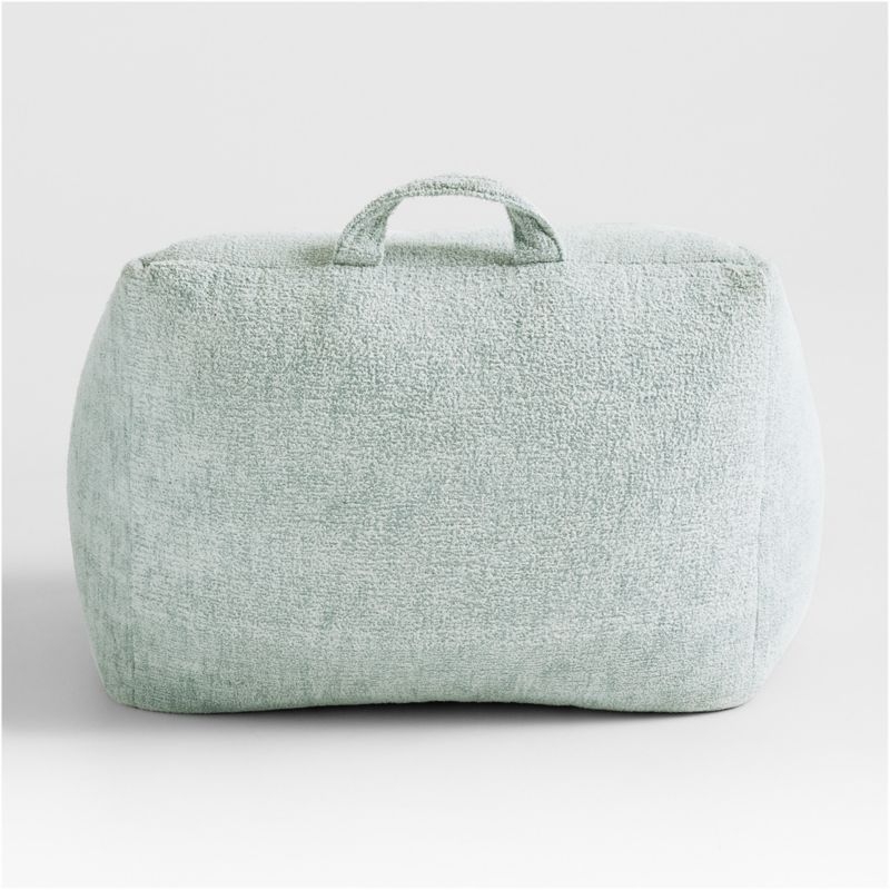 Mist Blue Organic Cotton Boucle Kids Lounge Chair - Image 1