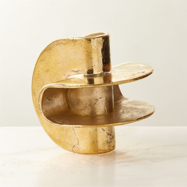 Euclid Cast Brass Decorative Object - Image 0