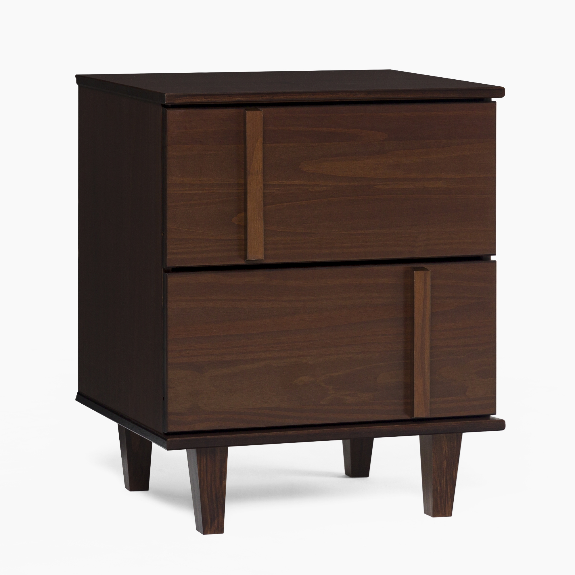 20" Modern Solid Wood Nightstand - Walnut - Image 0