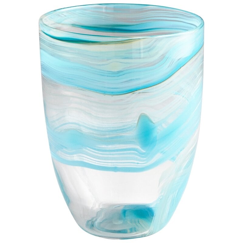 Cyan Design Sky Swirl Table Vase Size: 8.75" H x 6.75" W x 6.75" D - Image 0