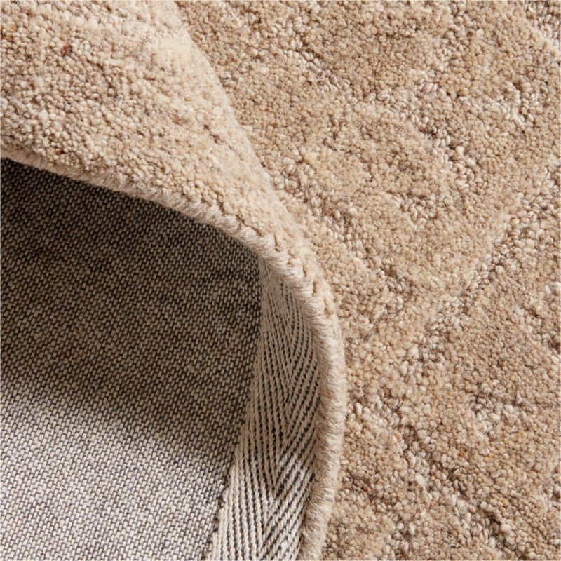 Valencia Wool Handwoven Sandstone Brown Area Rug 6'x9' - Image 1