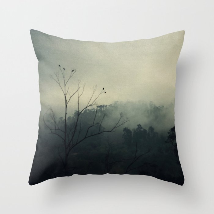 Mountain Photography - Birds In A Tree - Wanderlust Tree - Travel Throw Pillow by Ingrid Beddoes Photography - Cover (16" x 16") With Pillow Insert - Indoor Pillow - Image 0