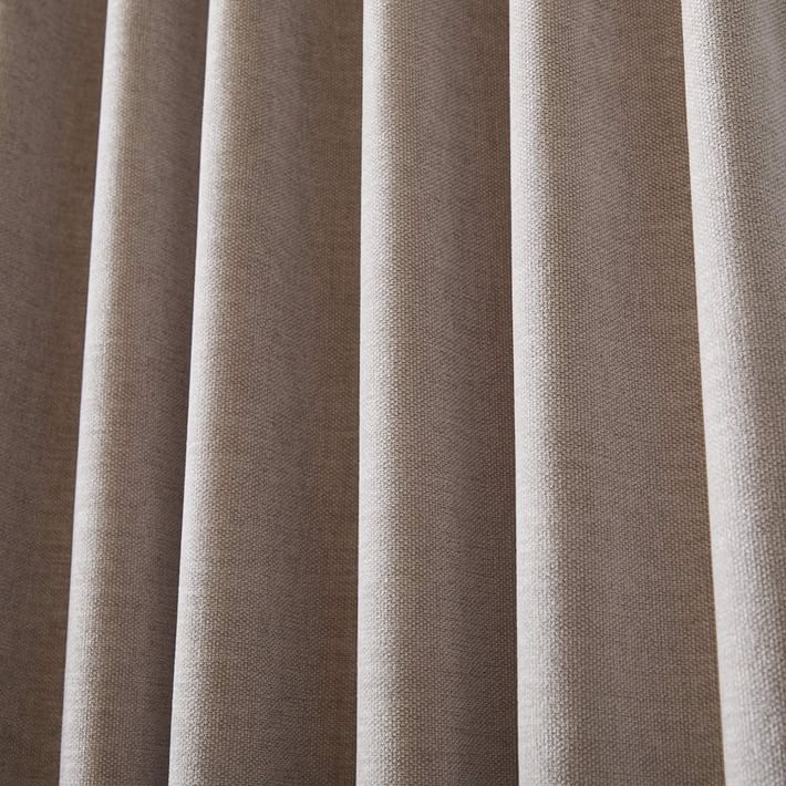 Textured Upholstery Velvet Curtain, Platinum, 108" - Image 1