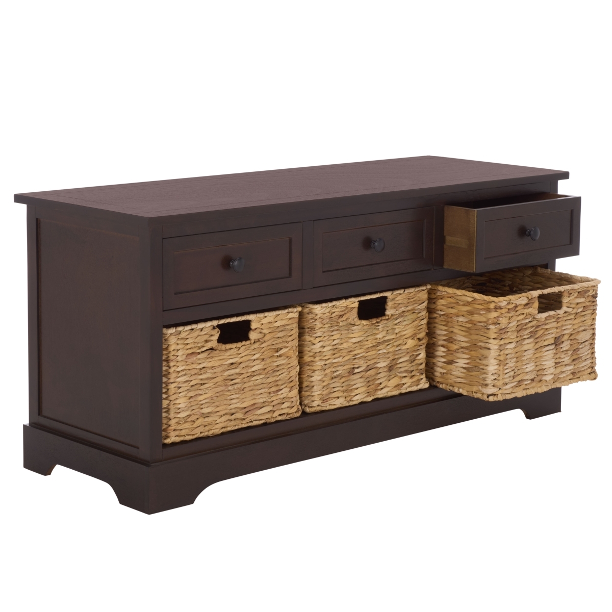 Damien 3 Drawer Storage Bench - Dark Chocolate - Image 5