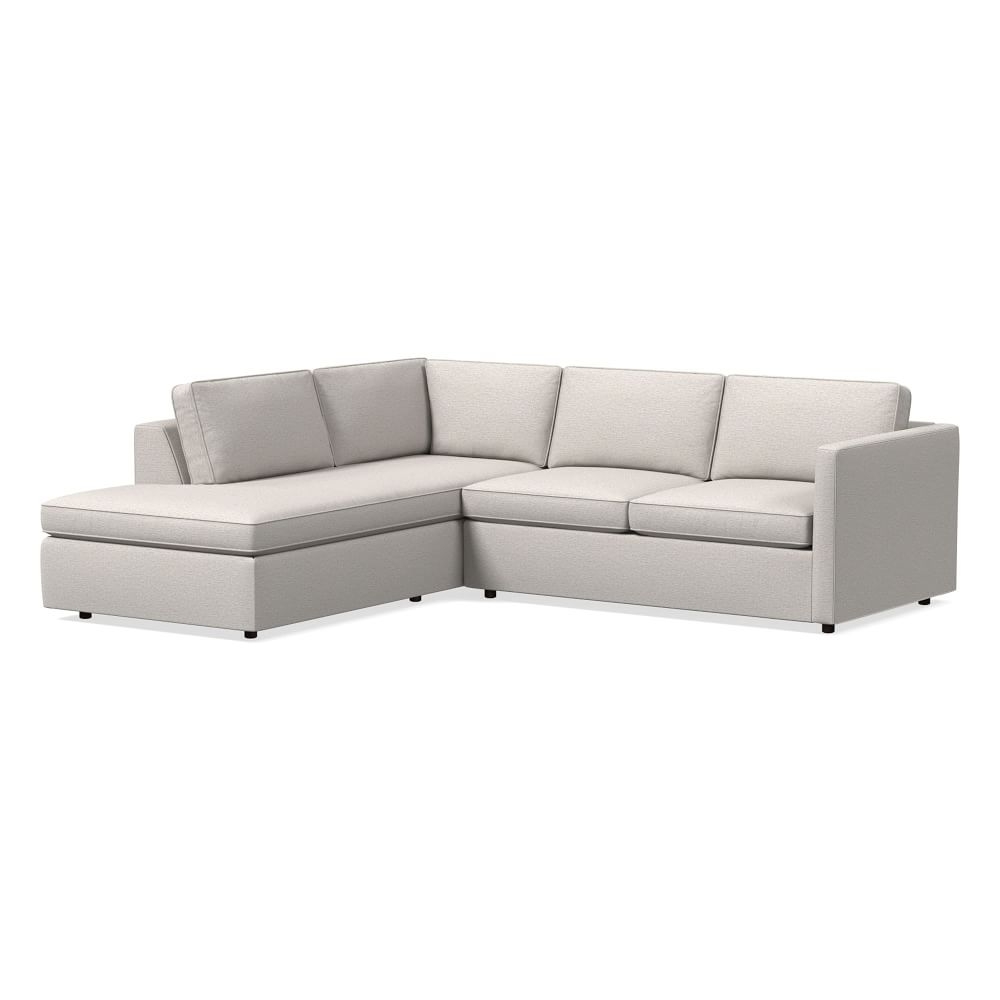 Harris 104" Left Multi Seat 2-Piece Bumper Chaise Sectional, Standard Depth, Twill, Sand - Image 0