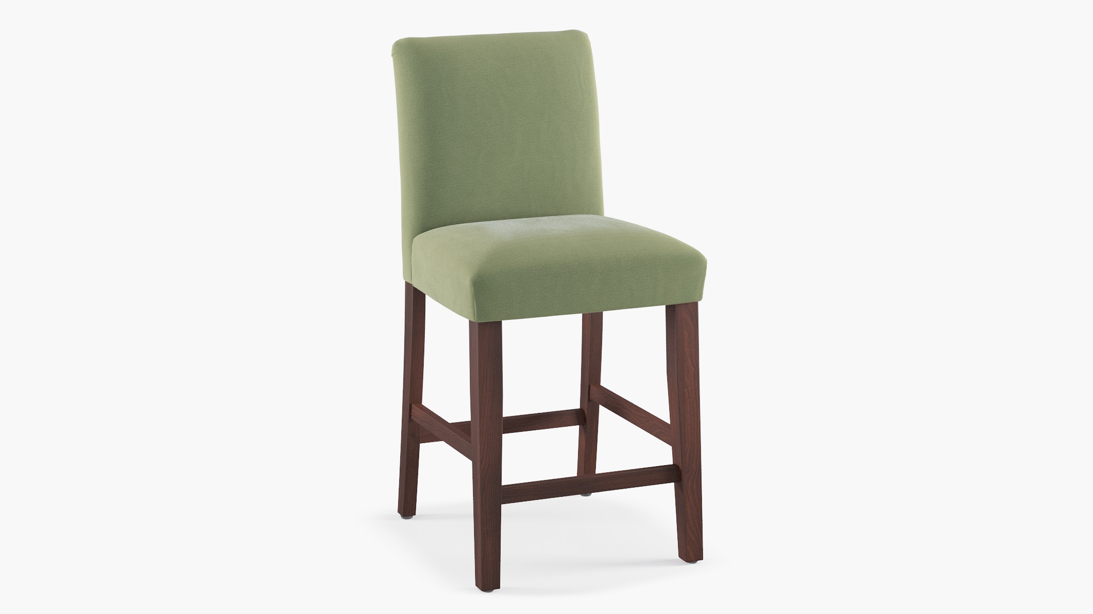 Classic Dining Counter Stool, Vert Classic Velvet, Espresso - Image 1