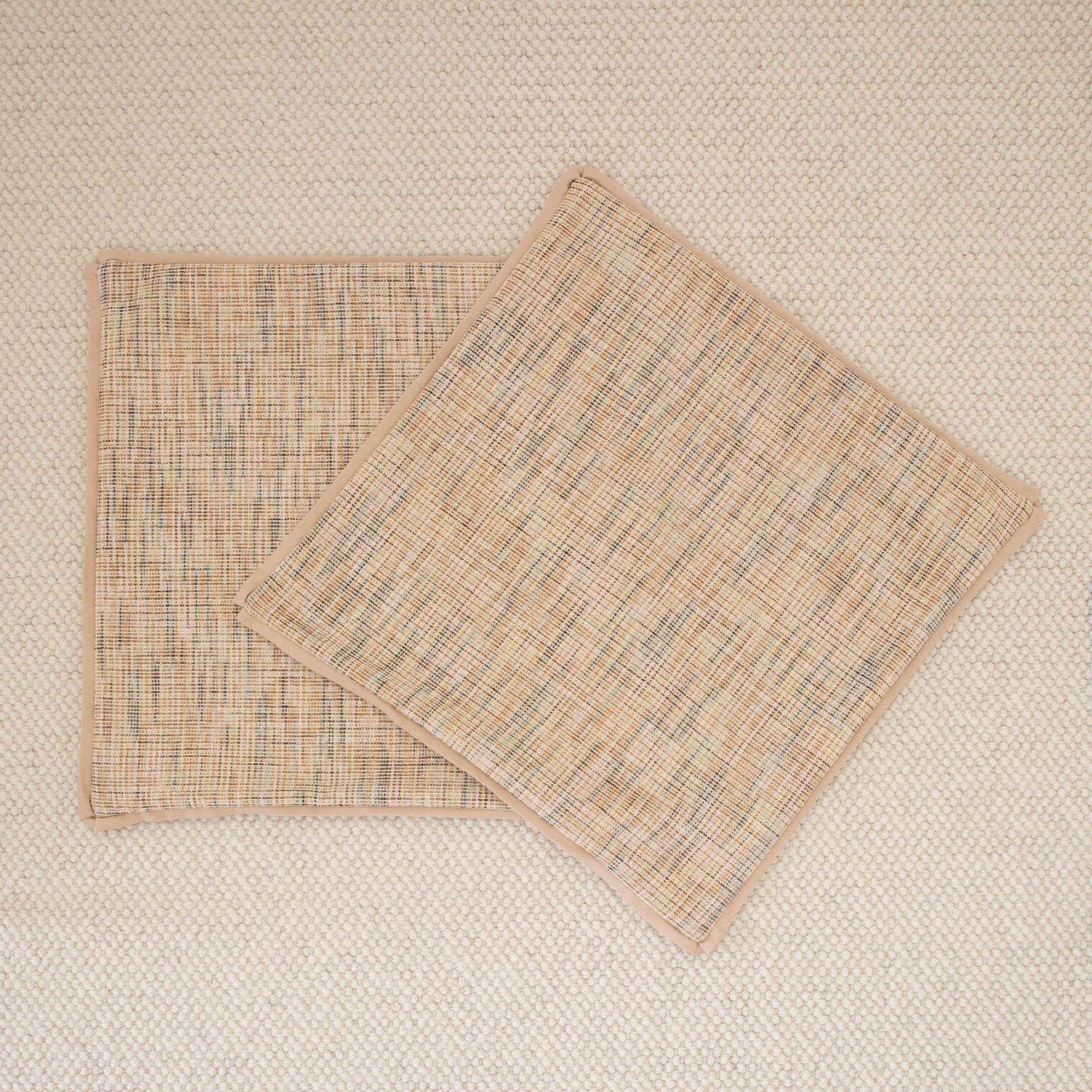 PAIR OF 22" LENNOX CHENILLE // CAMEO + CAMEO REVERSE & BUTTERFLY FLANGE - Default Title - Image 0