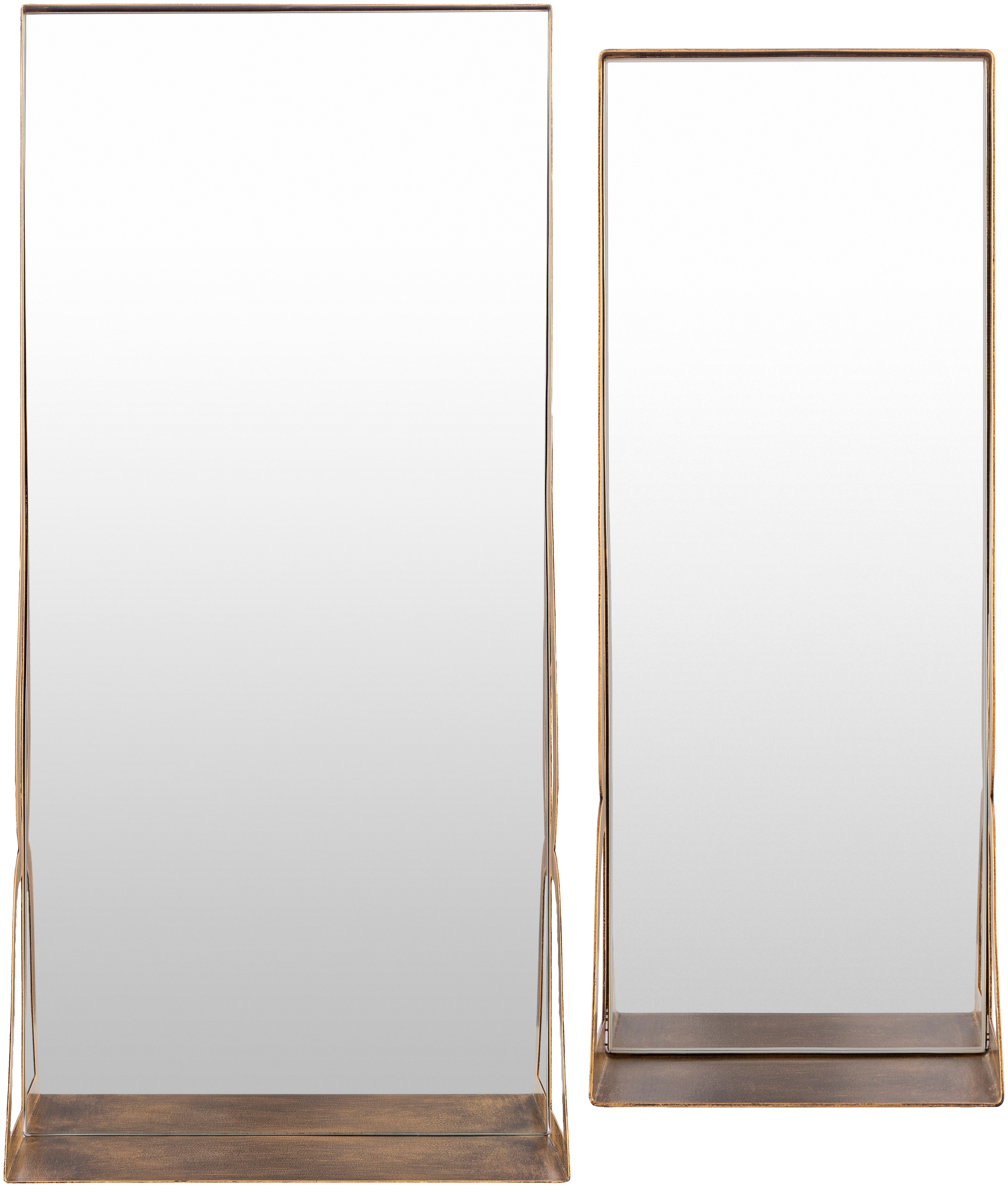Cabriole Gold 30"H x 14"W x 5"D, 18"H x 7"W x 5"D Accent Mirror - Image 0