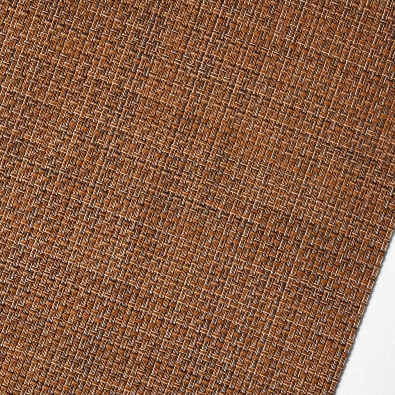 Chilewich ® 72" Teak Basketweave Table Runner - Image 1