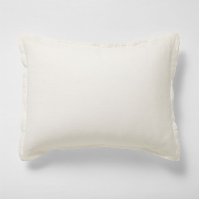 New Natural EUROPEAN FLAX ™-Certified Linen Pampas Ivory Standard Bed Pillow Sham - Image 0