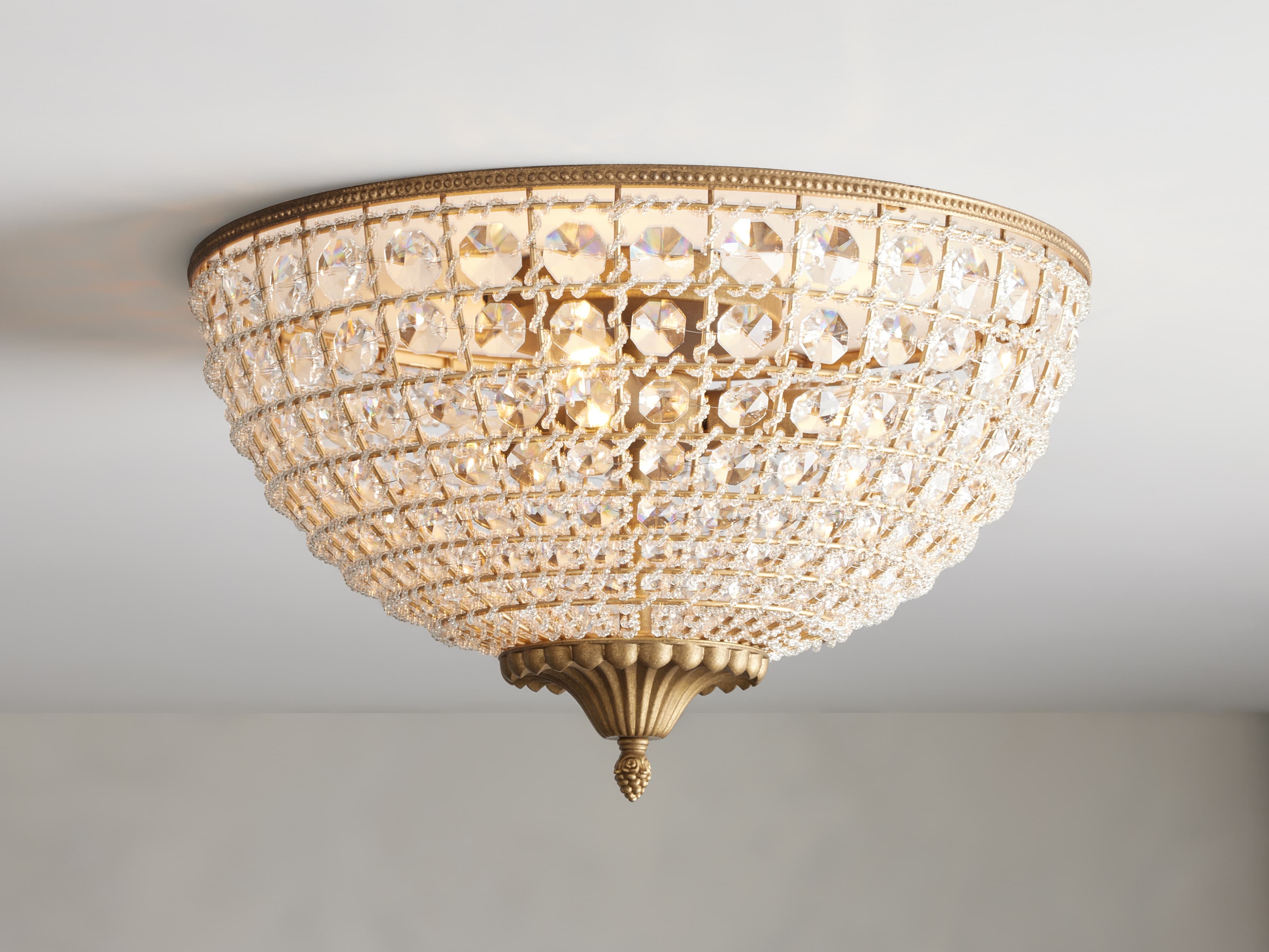 Poppy Flush Mount in Glass Brass - Image 0