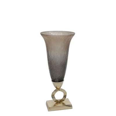 Anso Bronze/Gray Indoor / Outdoor Glass Vase - Image 0