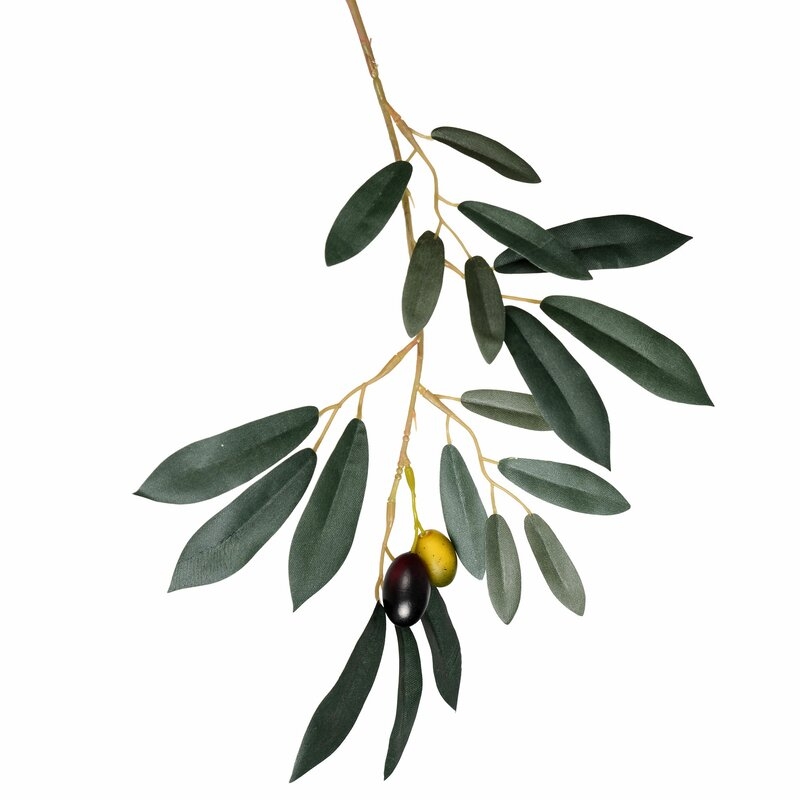 84" Faux Potted Olive Floor Foliage Tree in Pot - Image 1