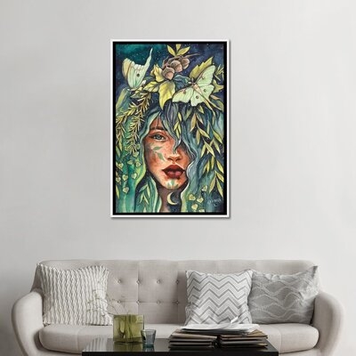 The Lunar Wildling by Kat Fedora - Painting Print on Canvas - Image 0