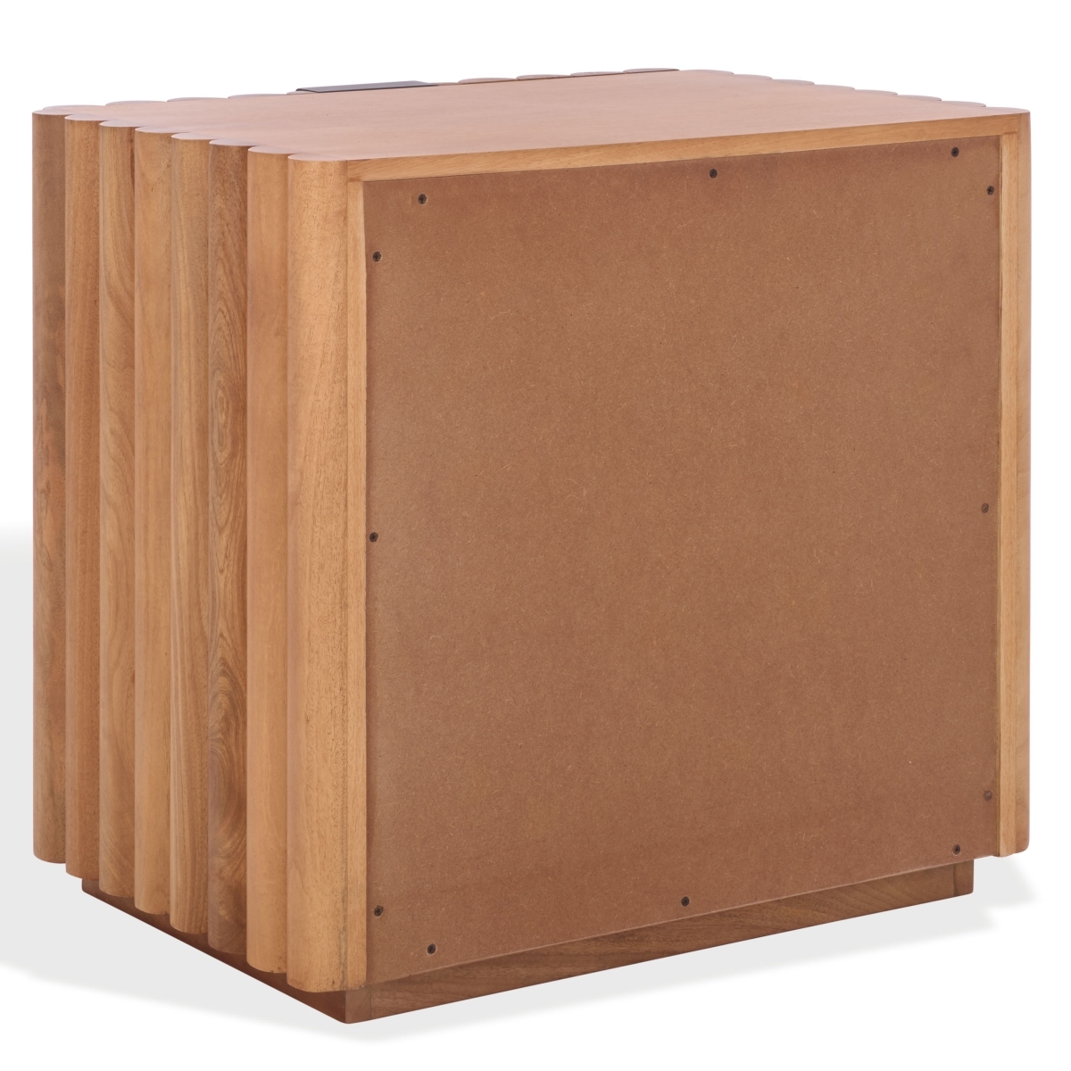 Renata Fluted Wood Nightstand - Natural / Black - Image 7