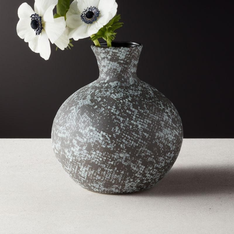 Messina Black Snake Print Vase - Image 1