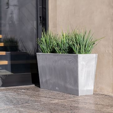 Midori Planter, Small, 31"W x 10"D x 15.25"H, Black - Image 3