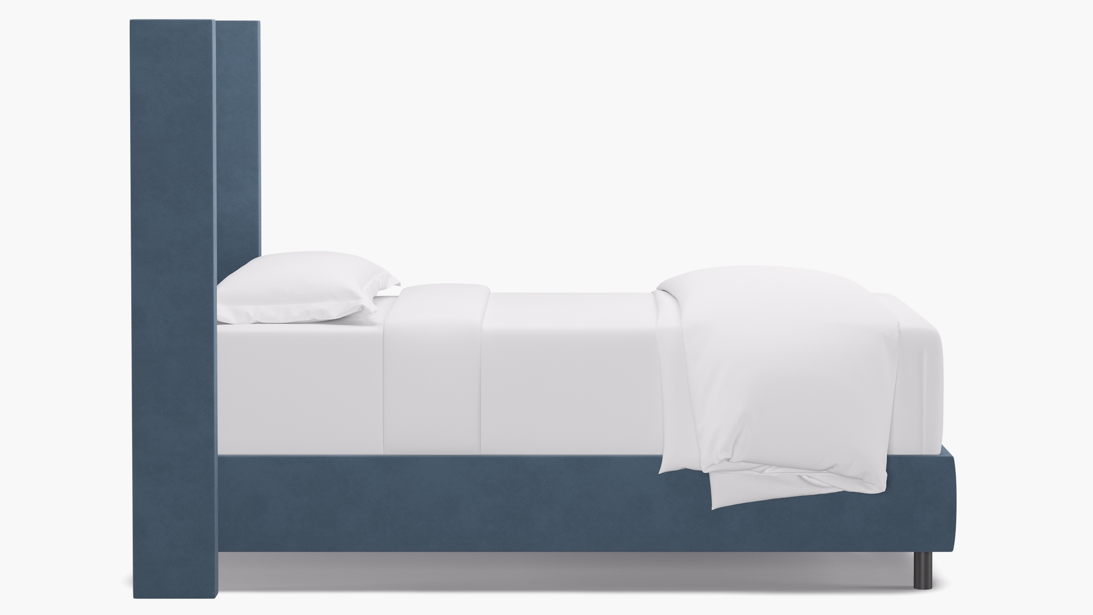 Modern Wingback Bed, Ocean Classic Velvet, Twin - Image 2
