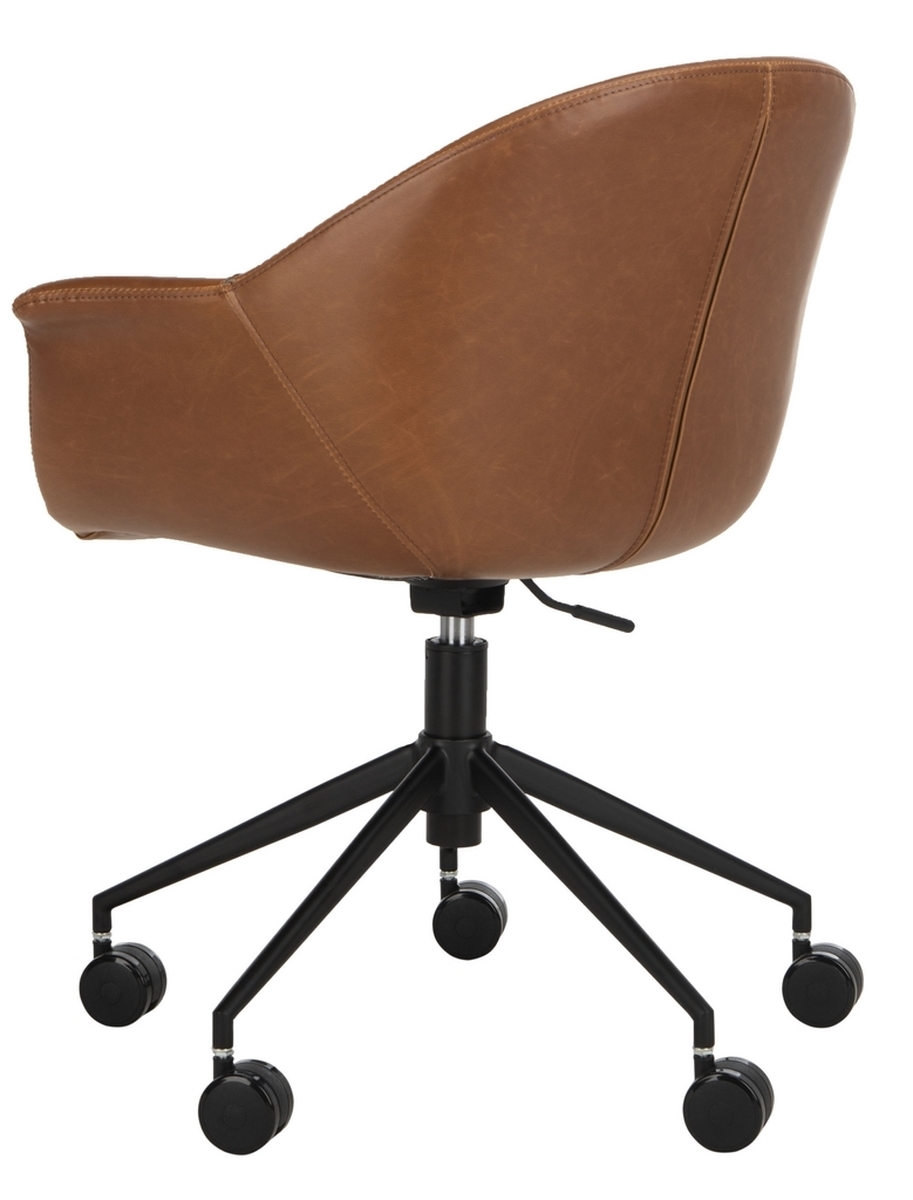 Ember Faux Leather Office Chair, Light Brown - Image 3