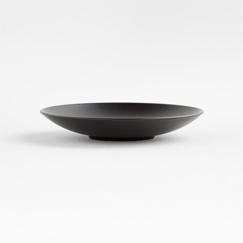 Craft Matte Black Stoneware Coupe Salad Plate - Image 4