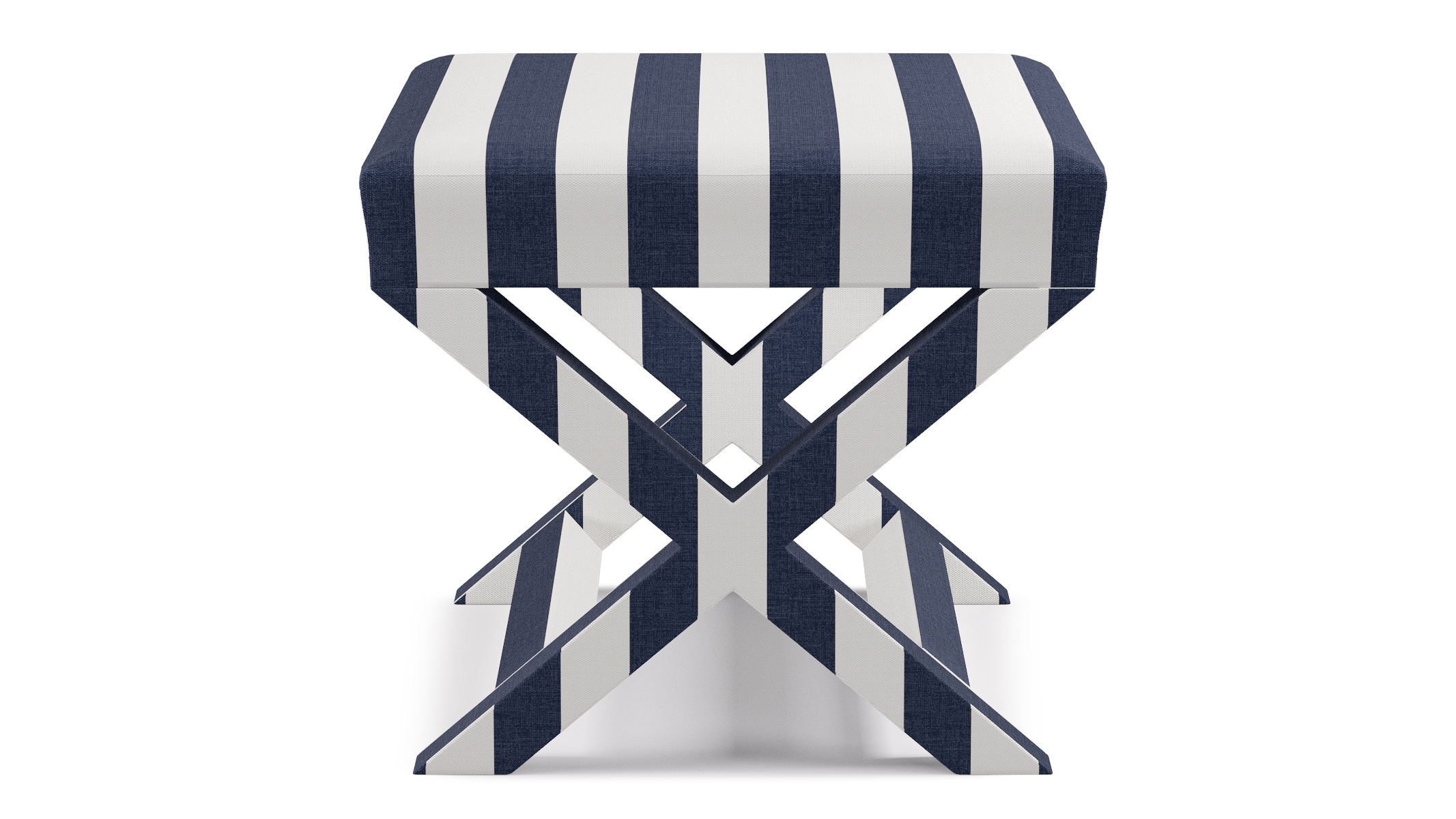 X Bench, Navy Cabana Stripe - Image 0