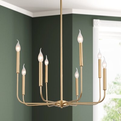 Ramsay 8 - Light Candle Style Geometric Chandelier - Image 0