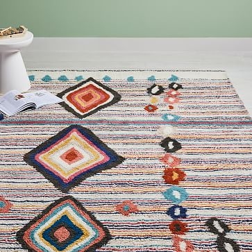 Charm Wool Nursery Rug, 5'x8', Multi, WE Kids - Image 3
