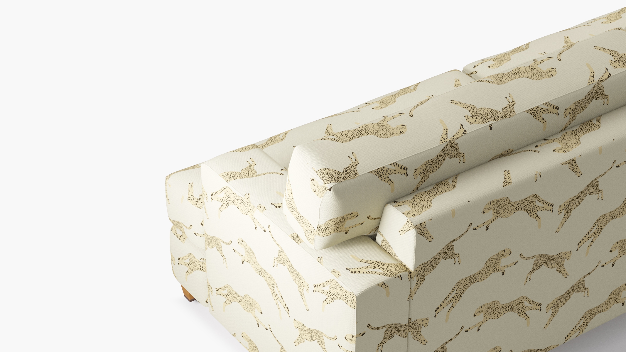 Classic Sofa, Desert Cheetah, Natural with Antique Brass Caster - Image 4